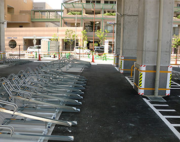 近鉄若江岩田駅高架下駐輪場新設