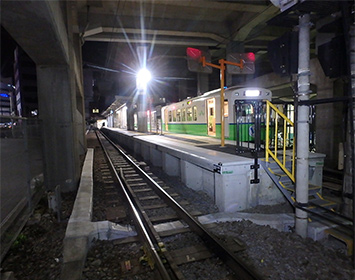 あすなろう鉄道　四日市駅ホーム改修